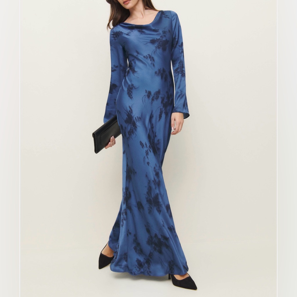 Reformation Ciana Satin Dress Fantasy New Nwt